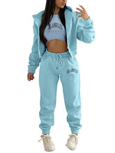Load image into Gallery viewer, New Letter Printed Hooded Sports and Leisure Sweatsuit Three-piece  Set +
