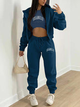 Load image into Gallery viewer, New Letter Printed Hooded Sports and Leisure Sweatsuit Three-piece  Set +
