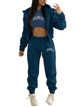 Load image into Gallery viewer, New Letter Printed Hooded Sports and Leisure Sweatsuit Three-piece  Set +
