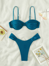 Load image into Gallery viewer, Female Sexy Suspender Pleated Beach Bikini Women&#39;s Swimsuit+
