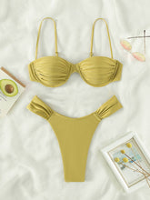Load image into Gallery viewer, Female Sexy Suspender Pleated Beach Bikini Women&#39;s Swimsuit+
