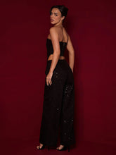 Load image into Gallery viewer, Women&#39;s Casual Sequined Denim Straight Pants +
