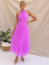 Load image into Gallery viewer, New Style Halter Neck Mesh Turtleneck Dress +
