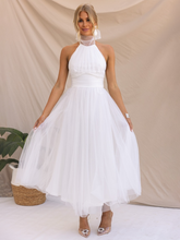 Load image into Gallery viewer, New Style Halter Neck Mesh Turtleneck Dress +
