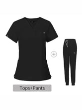 Load image into Gallery viewer, Scrubs V-neck Short-sleeved Hospital Nurse Suit Doctor Uniform Female Operating Room Washing Clothes +
