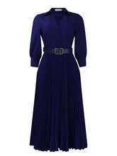 Load image into Gallery viewer, Plus Size Women&#39;s V Neck Pleated Dress +
