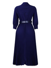 Load image into Gallery viewer, Plus Size Women&#39;s V Neck Pleated Dress +
