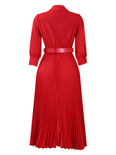 Load image into Gallery viewer, Plus Size Women&#39;s V Neck Pleated Dress +
