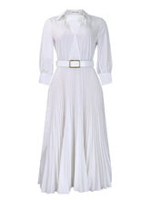 Load image into Gallery viewer, Plus Size Women&#39;s V Neck Pleated Dress +
