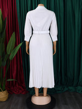 Load image into Gallery viewer, Plus Size Women&#39;s V Neck Pleated Dress +
