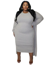 Load image into Gallery viewer, Large Size Women&#39;s Dress New Casual Fashion Long-sleeved Jacket Two-piece Suit +
