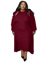 Load image into Gallery viewer, Large Size Women&#39;s Dress New Casual Fashion Long-sleeved Jacket Two-piece Suit +
