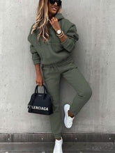Load image into Gallery viewer, Fashion Long-Sleeved Sports Casual Sweatshirt Suit Two-Piece Set +
