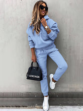 Load image into Gallery viewer, Fashion Long-Sleeved Sports Casual Sweatshirt Suit Two-Piece Set +
