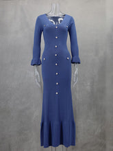 Load image into Gallery viewer, Autumn Winter Fashion Long Slim Fit Knitted Long-sleeved Dress +

