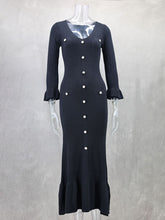 Load image into Gallery viewer, Autumn Winter Fashion Long Slim Fit Knitted Long-sleeved Dress +
