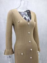 Load image into Gallery viewer, Autumn Winter Fashion Long Slim Fit Knitted Long-sleeved Dress +
