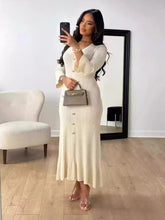 Load image into Gallery viewer, Autumn Winter Fashion Long Slim Fit Knitted Long-sleeved Dress +
