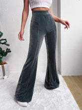 Load image into Gallery viewer, Women's High Waist Corduroy Flared Pants Solid Color Casual Wide Leg Sweatpants +
