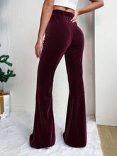 Load image into Gallery viewer, Women's High Waist Corduroy Flared Pants Solid Color Casual Wide Leg Sweatpants +
