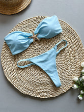 Load image into Gallery viewer, Starfish Solid Color Bandeau Bikini +
