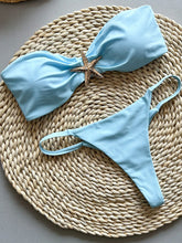 Load image into Gallery viewer, Starfish Solid Color Bandeau Bikini +
