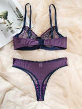 Load image into Gallery viewer, Sexy Lingerie Comfortable Small Contrast Color See-through Lingerie Set +
