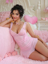 Load image into Gallery viewer, Sexy Lingerie See-through Mesh Backless Camisole Lingerie Nightgown +
