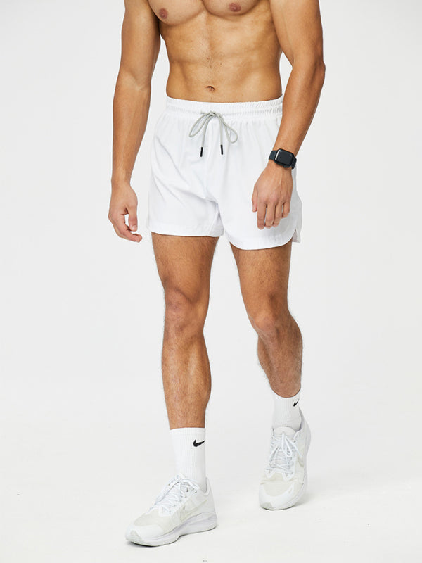Men's Breathable Loose Version Quick-drying Running Training Three-quarter Shorts +