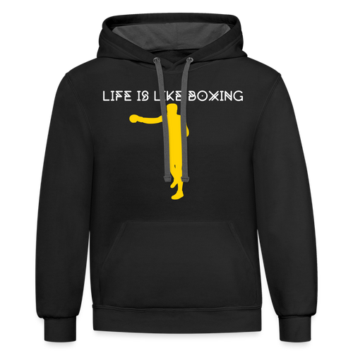 Life is like boxing Premium T-Shirt - black/asphalt