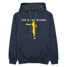 Load image into Gallery viewer, Life is like boxing Premium T-Shirt - indigo heather/asphalt
