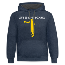 Load image into Gallery viewer, Life is like boxing Premium T-Shirt - indigo heather/asphalt
