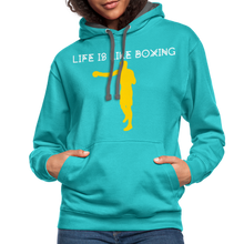 Load image into Gallery viewer, Life is like boxing Premium T-Shirt - scuba blue/asphalt
