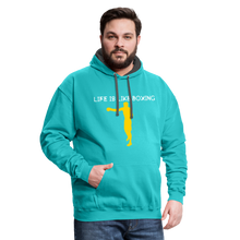 Load image into Gallery viewer, Life is like boxing Premium T-Shirt - scuba blue/asphalt

