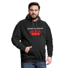 Load image into Gallery viewer, Kings Contrast Hoodie | Fruit of the Loom Hoodeed Sweater - black/asphalt
