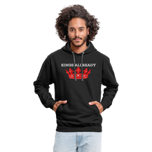 Load image into Gallery viewer, Kings Contrast Hoodie | Fruit of the Loom Hoodeed Sweater - black/asphalt
