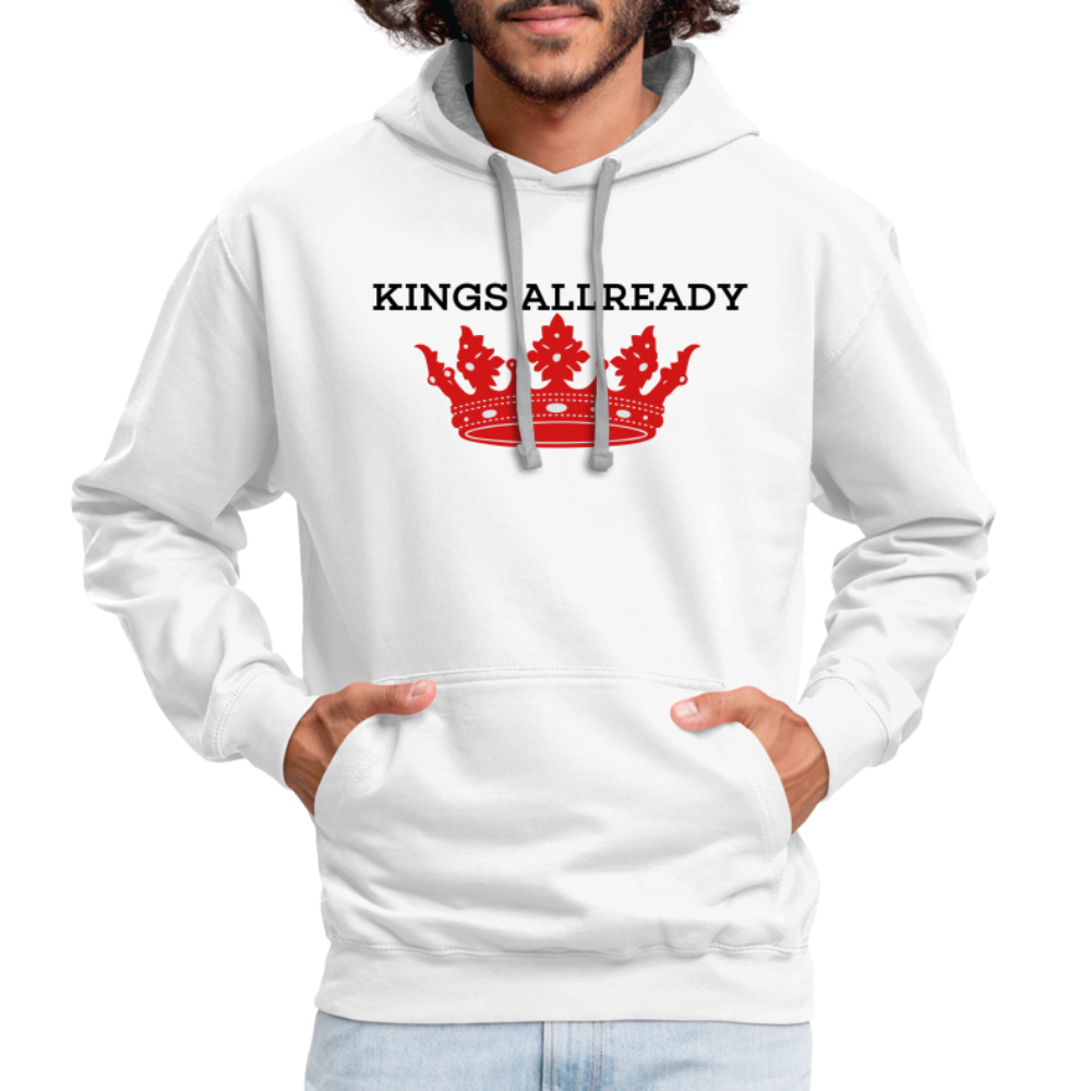 Kingdom Culture Contrast Hoodie | Fruit of the Loom Hoodeed Sweater - white/gray