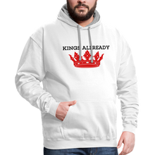 Load image into Gallery viewer, Kingdom Culture Contrast Hoodie | Fruit of the Loom Hoodeed Sweater - white/gray
