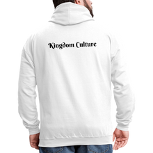 Load image into Gallery viewer, Kingdom Culture Contrast Hoodie | Fruit of the Loom Hoodeed Sweater - white/gray
