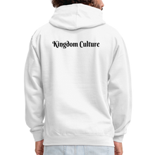Load image into Gallery viewer, Kingdom Culture Contrast Hoodie | Fruit of the Loom Hoodeed Sweater - white/gray
