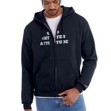 Load image into Gallery viewer, Go Getter Attitude Champion Unisex Full Zip Hoodie - navy

