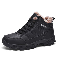 Load image into Gallery viewer, Leather Winter Men Waterproof Warm Fur Snow Boots +
