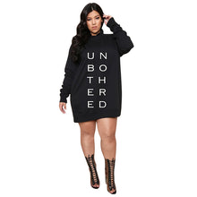 Load image into Gallery viewer, Cross-Border Stylish Sweater Hot Fashion Letter Print Casual Large Size Women&#39;s Dress (+)
