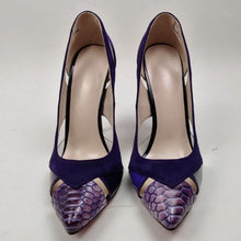 Load image into Gallery viewer, Multi-color Patchwork Collision Shallow Mouth Pumps High With Fine Women&#39;s Shoes +
