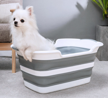 Load image into Gallery viewer, Multipurpose Silicone Foldable Basin Baby Shower Folding Tub Baby and Pet Bathtub Space-Saving Non-Slip Bucket +

