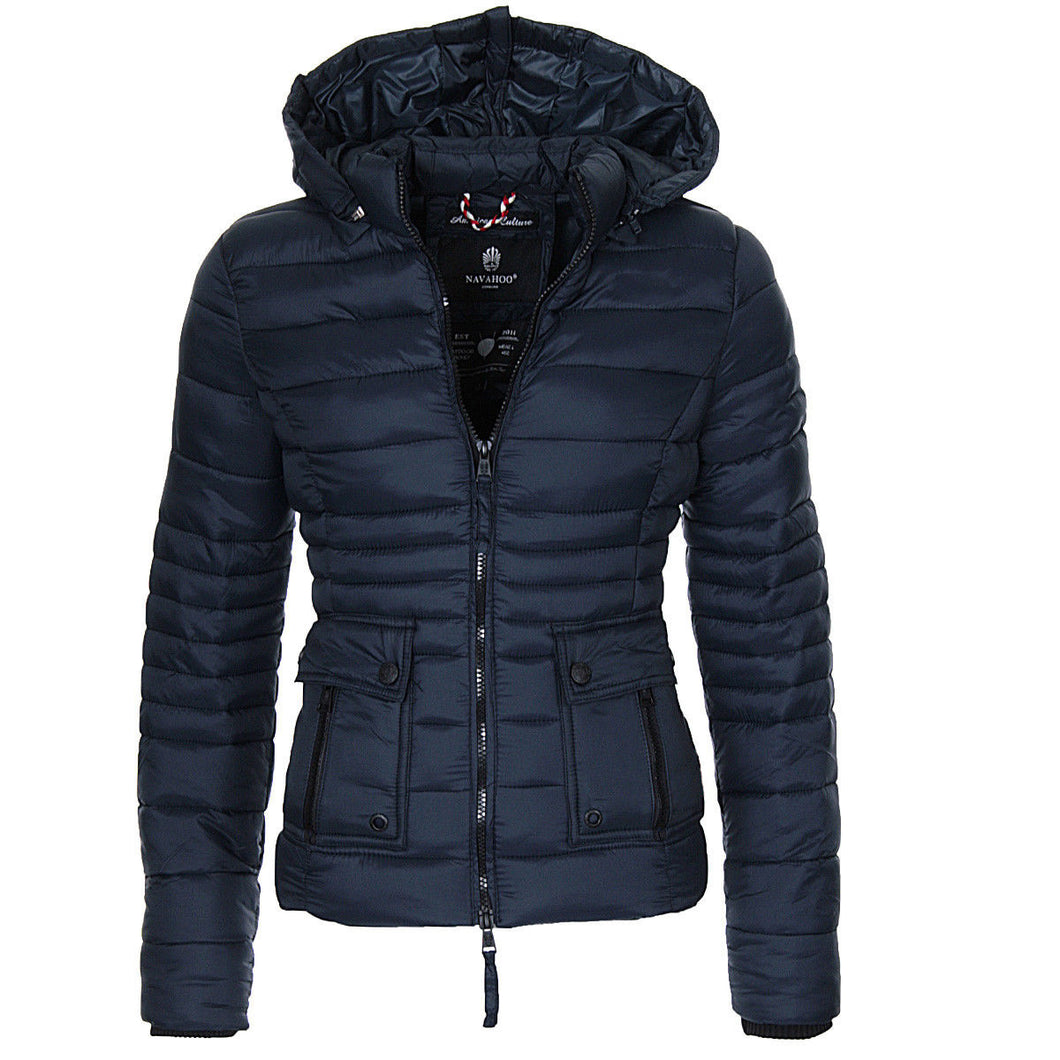 Cotton Warm Jacket for Girls - Trendy Women's Coat - Slim Winter Warm Hooded Coat +