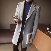 Load image into Gallery viewer, Men&#39;s Windbreaker Overcoat Slim Woolen Coat British Style Overcoat Chic Jacket for Gentlemen +
