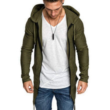 Load image into Gallery viewer, Men&#39;s Trendy Sweatshirt Slim Mid-Length Swallowtail Sweater Hooded Sweater +
