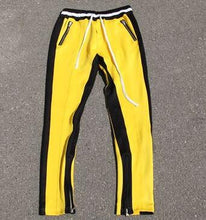 Load image into Gallery viewer, Side Patchwork Elastic Waist Straight Track Pants (+)
