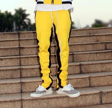 Load image into Gallery viewer, Side Patchwork Elastic Waist Straight Track Pants (+)
